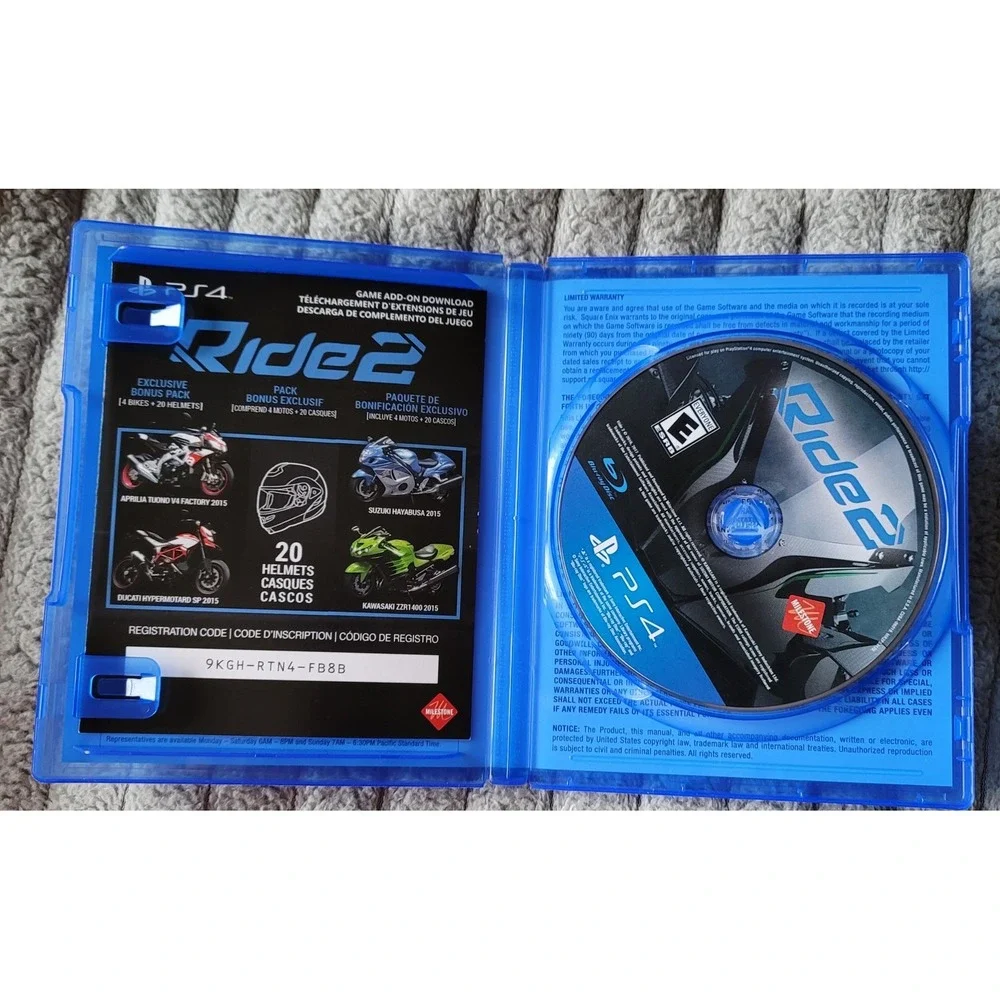 Ride 2 PS4 Sony PlayStation Ride 2 NO Manual 230+ Licensed Bikes with 30+ Tracks